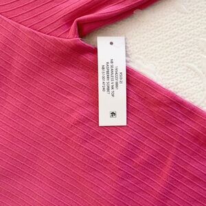 No Boundaries Vibrant Pink Ribbed Top